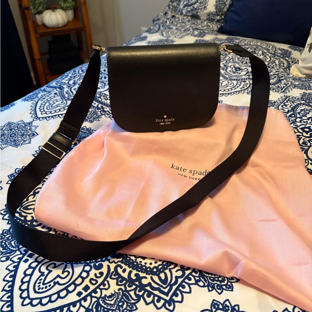 Kate Spade Black Leather Shoulder Bag